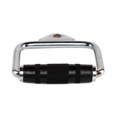 Pega de puxar metálica com empunhadura preta