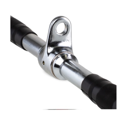 Barra metálica com cabos emborrachados pretos e suporte central