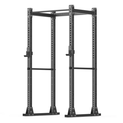 Estrutura metálica para fitness power rack cinzento escuro com suportes para barra