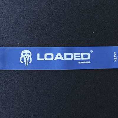 Elástico de resistência para exercício azul com logótipo branco LOADED EQUIPMENT