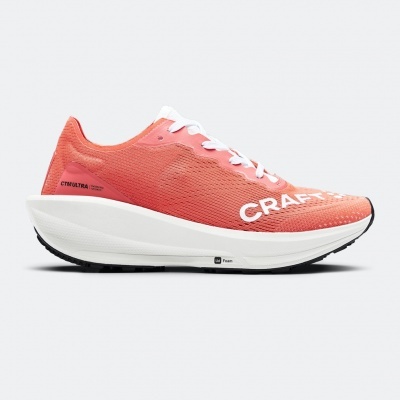 Ténis cor-de-rosa com sola branca e atacadores brancos