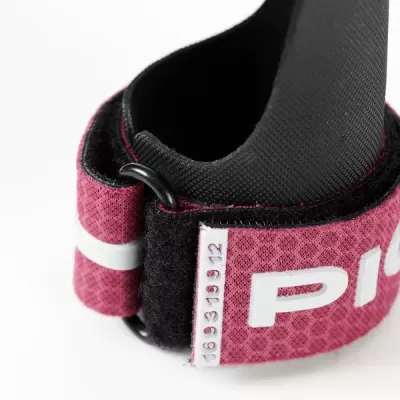 Bracelete desportivo bordeaux com velcro e argola preta