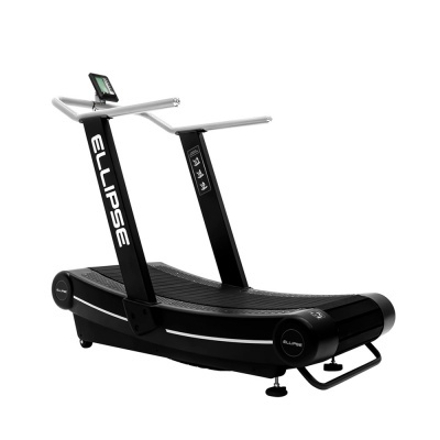 Passadeira de corrida ELLIPSE preta com ecrã digital e barra de apoio