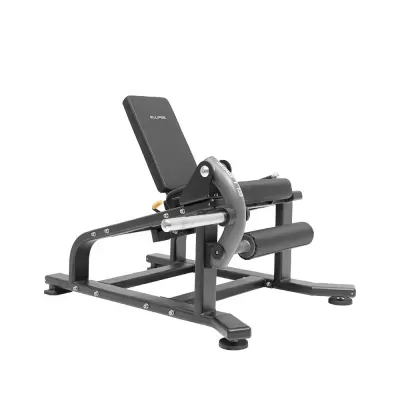 Aparelho de musculação para pernas preto com estofos