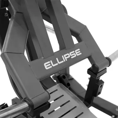 Máquina de exercício preta com o texto ELLIPSE em branco