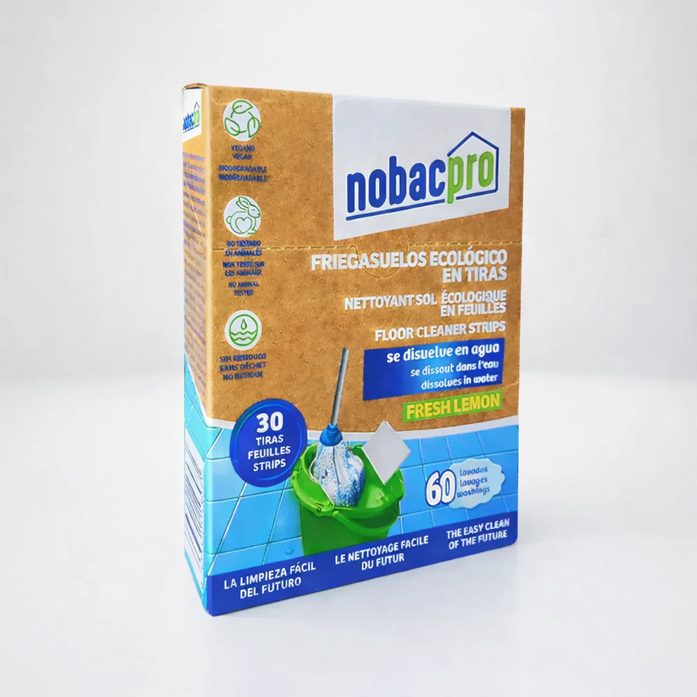 Embalagem de produto nobacpro friegasuelos ecológico em tiras para limpeza de pisos