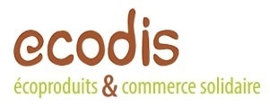 Logótipo da Ecodis com texto colorido em fundo branco