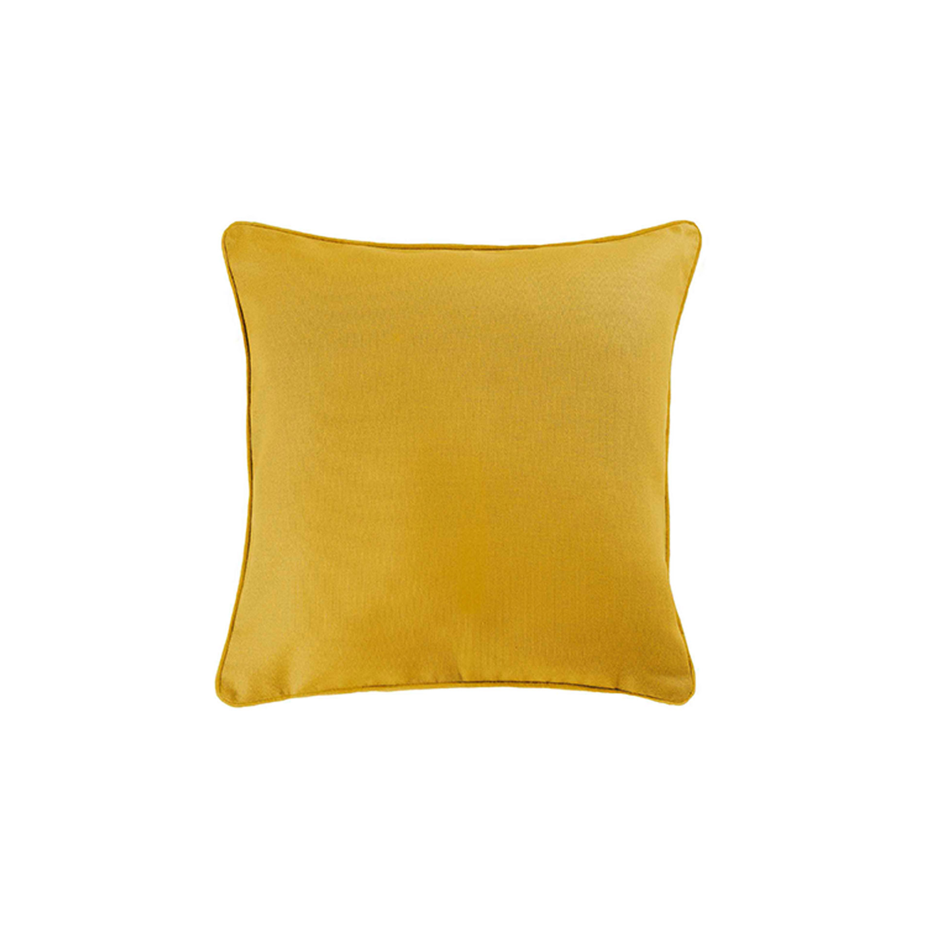 Almofada quadrada amarela com textura suave