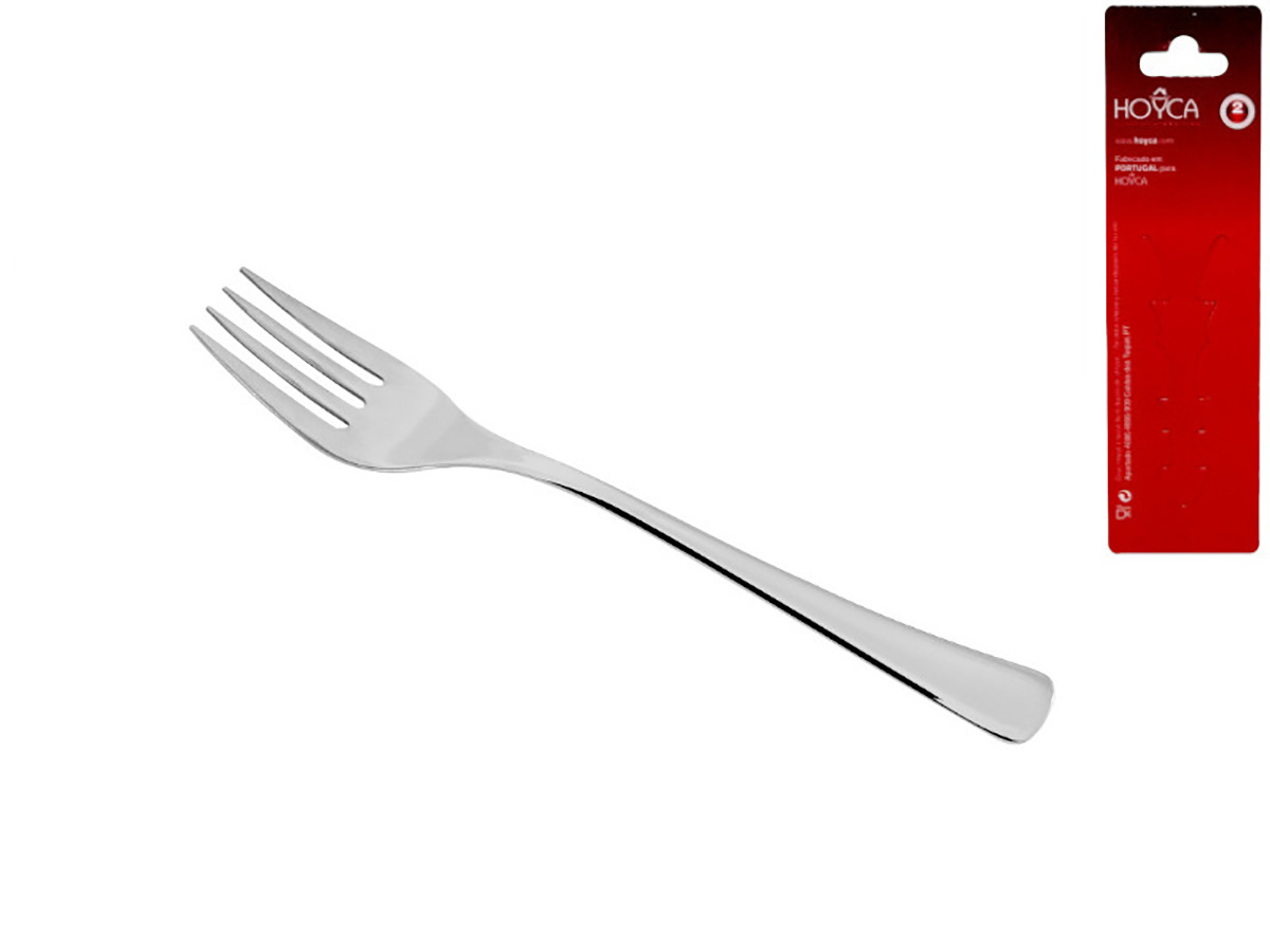 Garfo de metal inoxidável com embalagem vermelha HOVCA