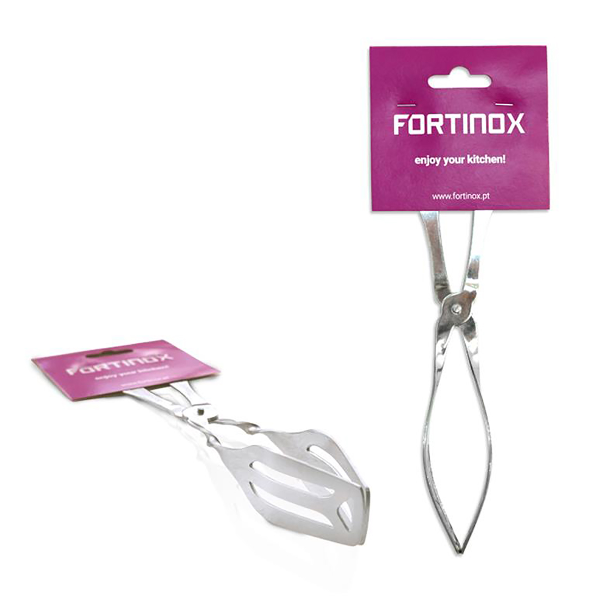 Utensílios de cozinha de metal com embalagem FORTINOX cor-de-rosa