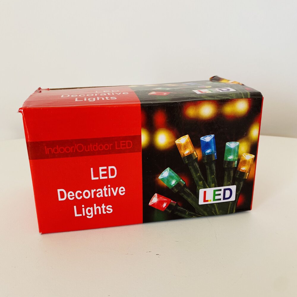 Embalagem de luzes decorativas LED multicoloridas para interior e exterior