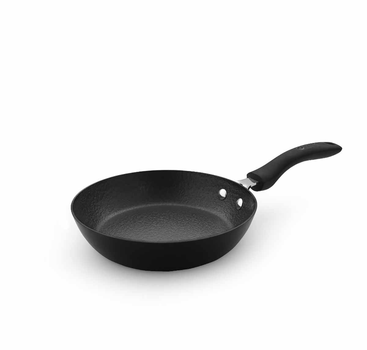 Frigideira preta com cabo ergonómico