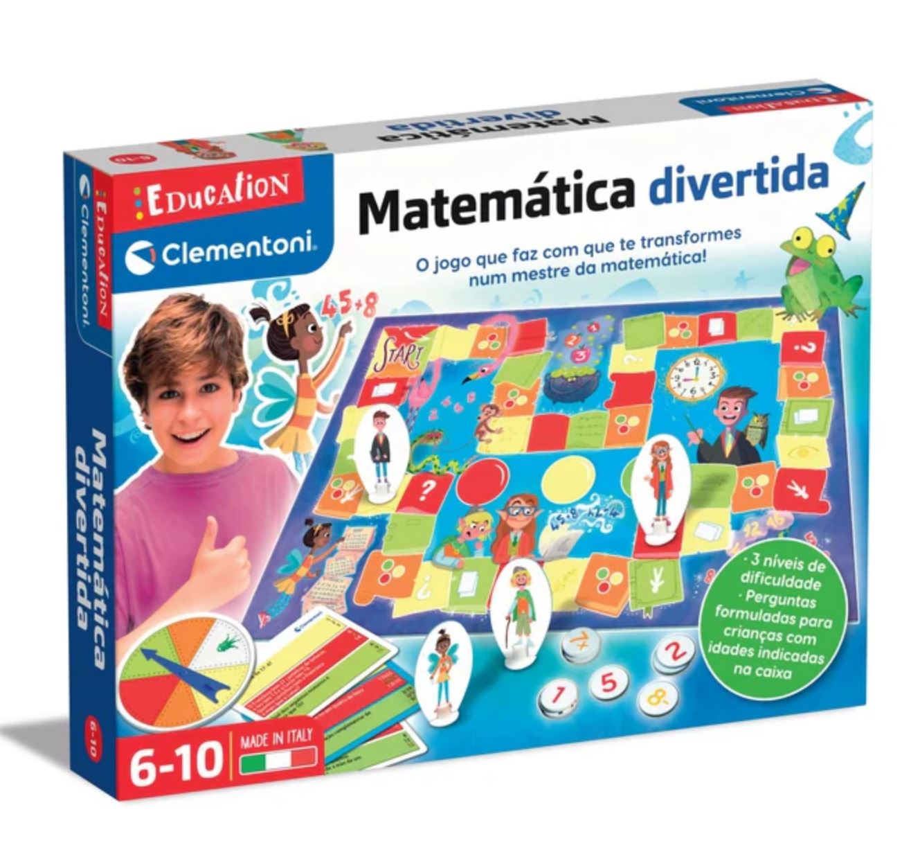Jogo educativo Matemática divertida da Clementoni para crianças dos 6 aos 10 anos