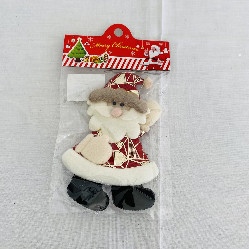 Figura decorativa de Natal do Pai Natal em tecido embalada