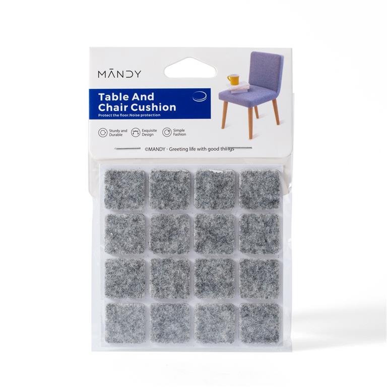 pack de almofadas adesivas cinzentas para cadeiras e mesas