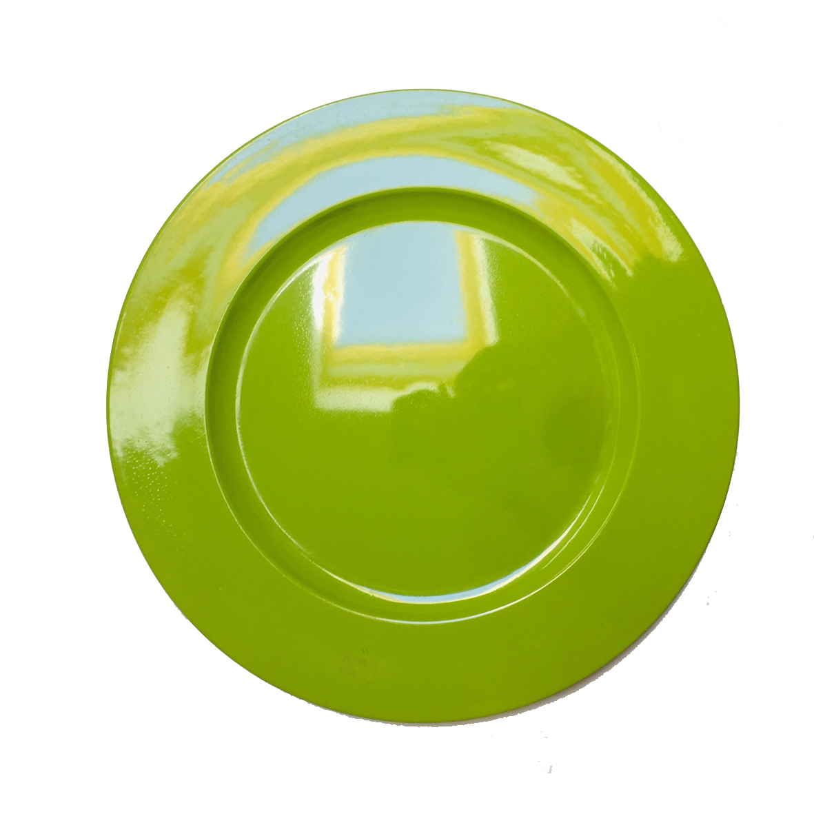 Prato redondo verde lima brilhante