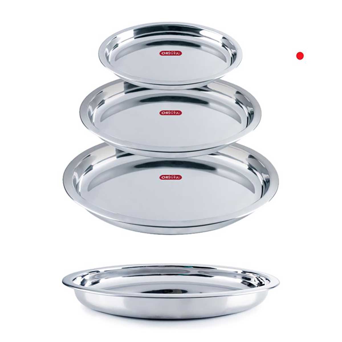 Conjunto de pratos redondos de aço inoxidável AOTIZA