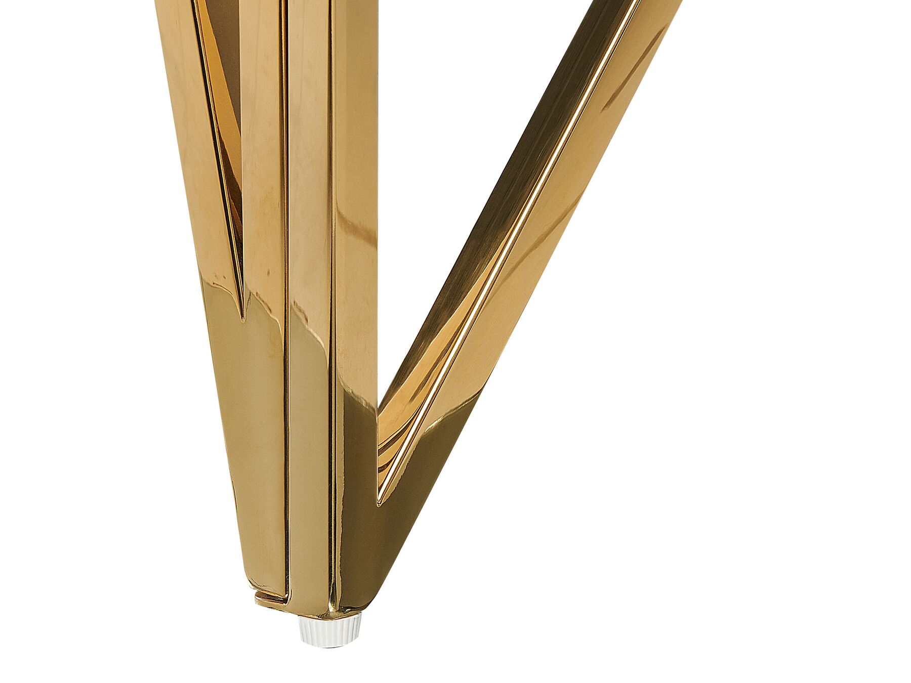 Pé de mobiliário dourado em metal com ajuste de altura