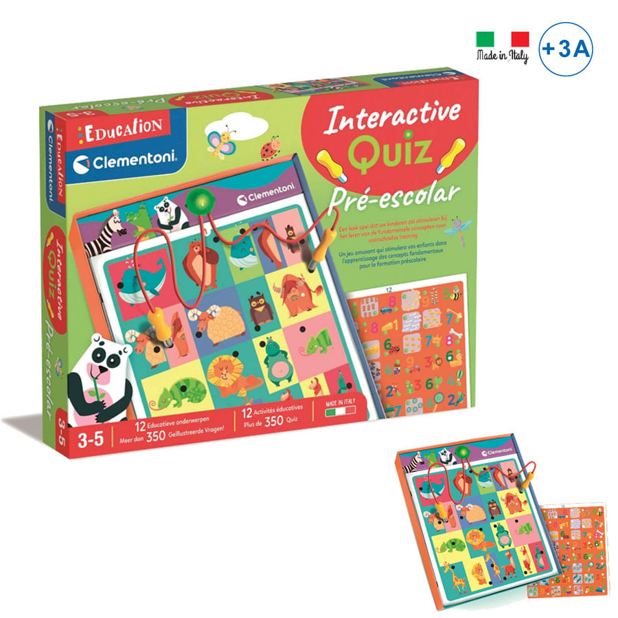 Jogo educativo interativo para pré-escolar com peças coloridas e animais
