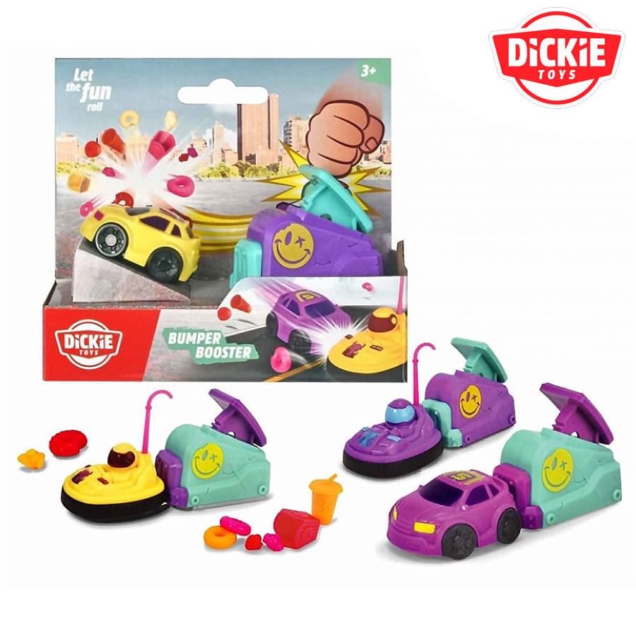 Brinquedo Dickie Toys Bumper Booster com carro e pára-choques coloridos em embalagem