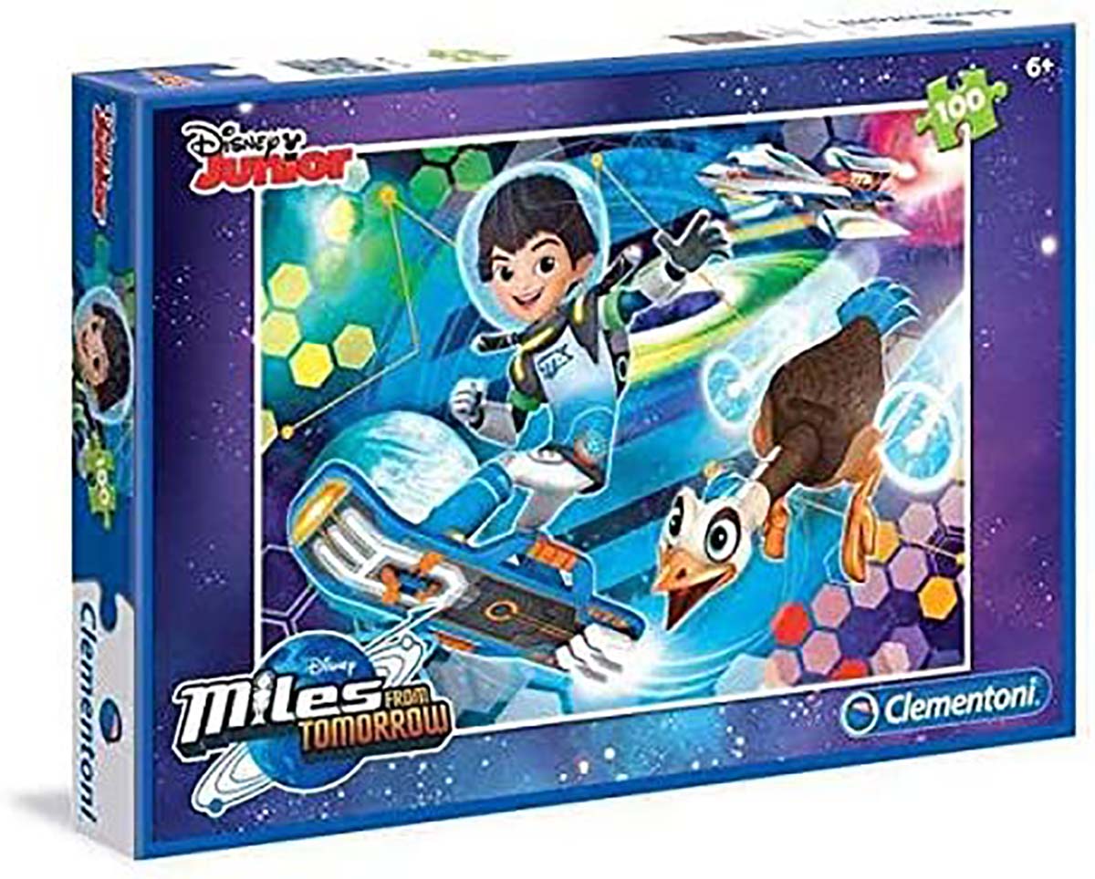 Embalagem de puzzle Disney Junior Miles from Tomorrow com 100 peças