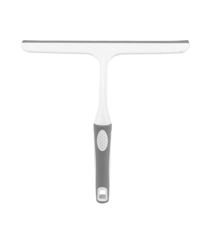 Raspador para vidro branco e cinza com lâmina de borracha