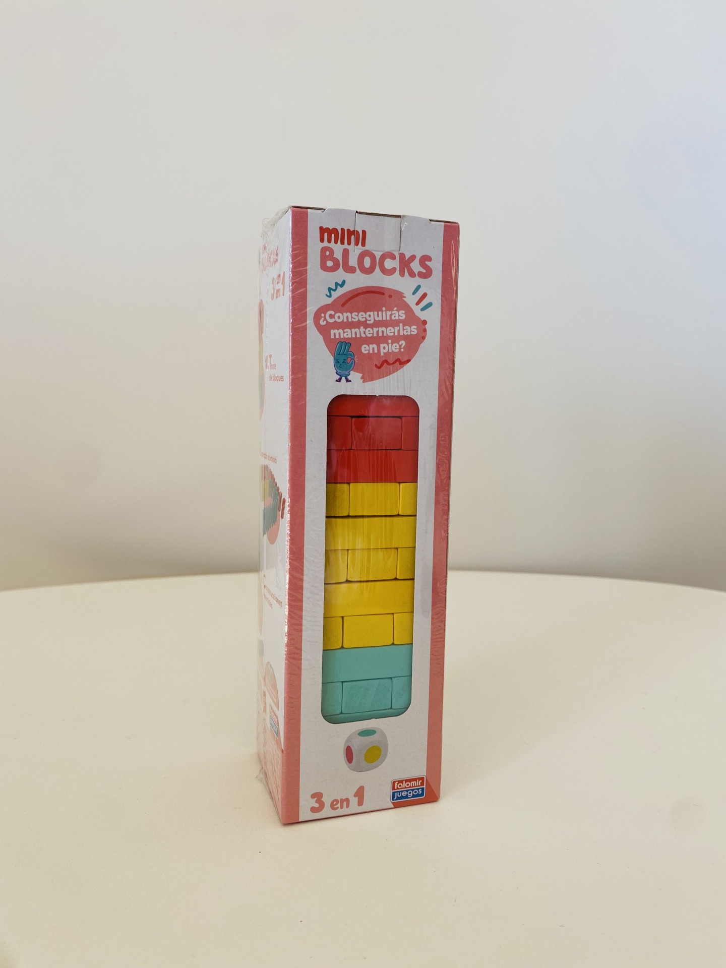 Embalagem de mini blocos coloridos em papel/cartão