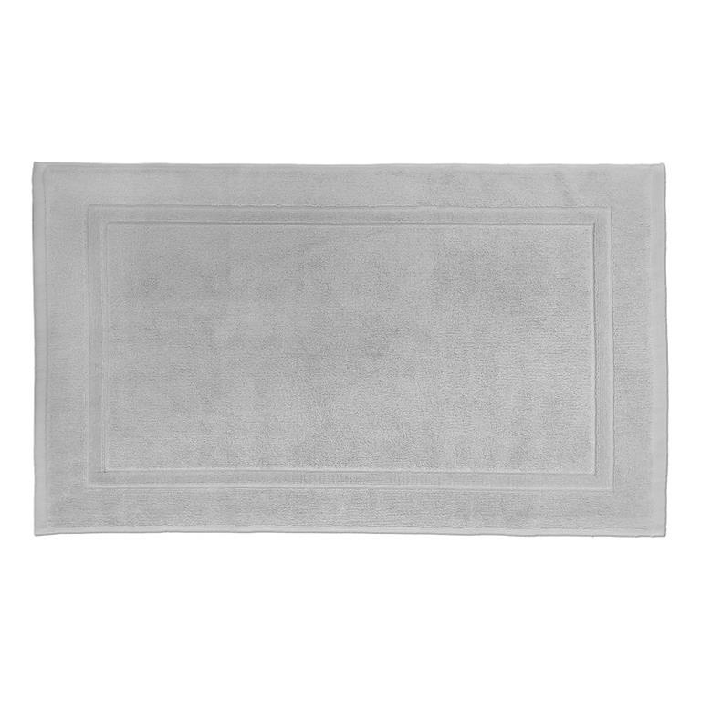 Tapete rectangular cinzento claro com padrão em relevo