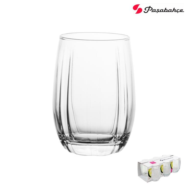 copo de vidro transparente Pasabahçe com embalagem