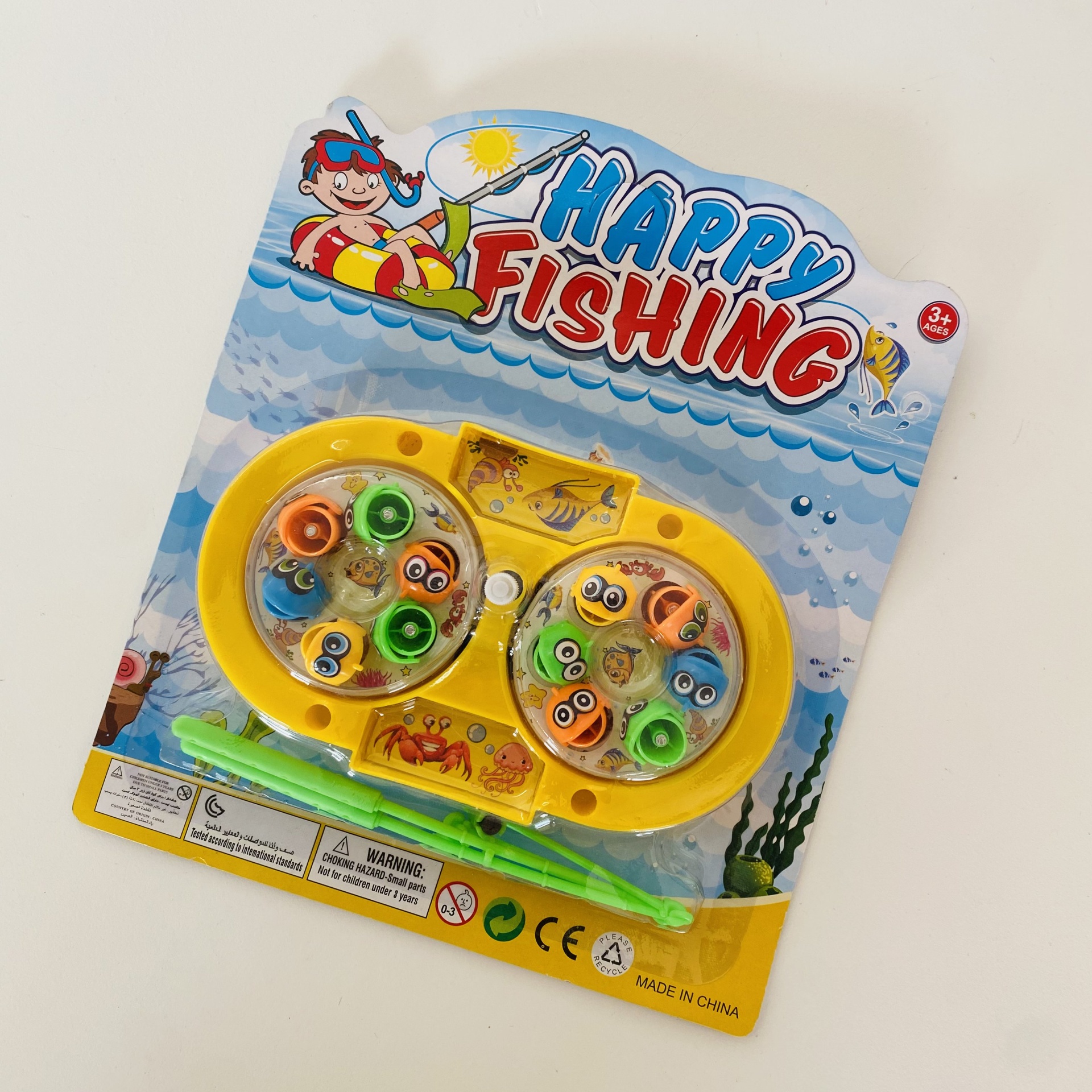 Jogo infantil Happy Fishing para pescar peixes coloridos