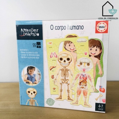 Jogo educativo Aprender e Divertido sobre o corpo humano para crianças 4-7 anos
