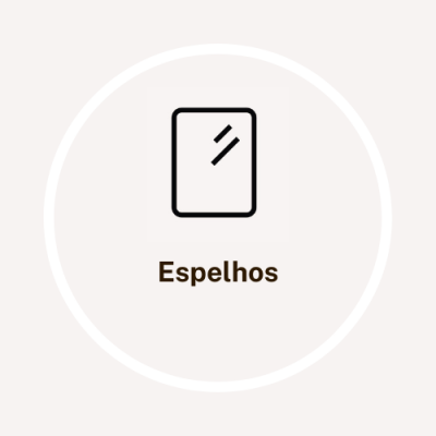 Ícone de espelho com texto Espelhos