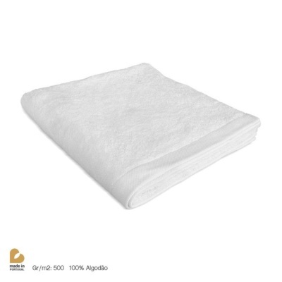 Toalha branca de algodão dobrada