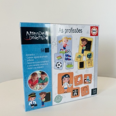 Jogo educativo infantil 'As profissões' com imagens coloridas e embalagem em cartão