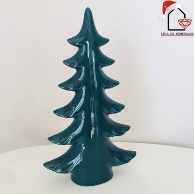 Árvore de Natal decorativa em cerâmica verde