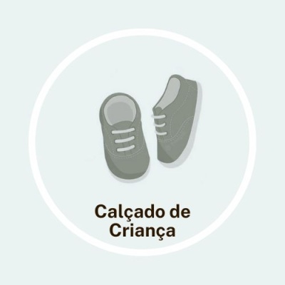 Sapatos infantis cinzentos com atacadores brancos