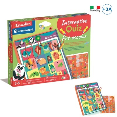 Jogo educativo interativo para pré-escolar com peças coloridas e animais