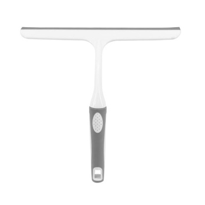 Raspador para vidro branco e cinza com lâmina de borracha