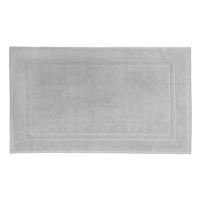 Tapete rectangular cinzento claro com padrão em relevo