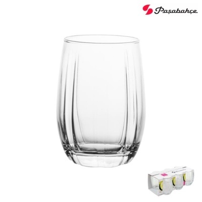 copo de vidro transparente Pasabahçe com embalagem