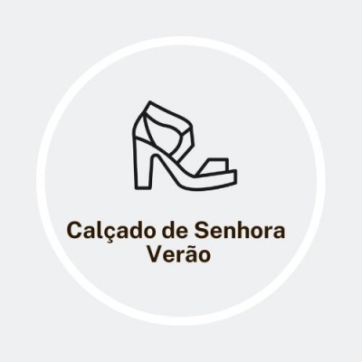 Ícone de sapato de senhora de verão com texto