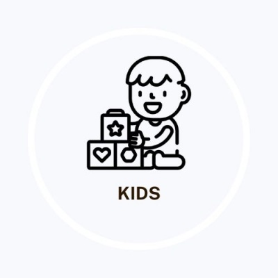 Ilustração de criança a brincar com blocos coloridos