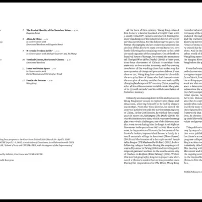 Wang Bing, Filming a Land in Flux