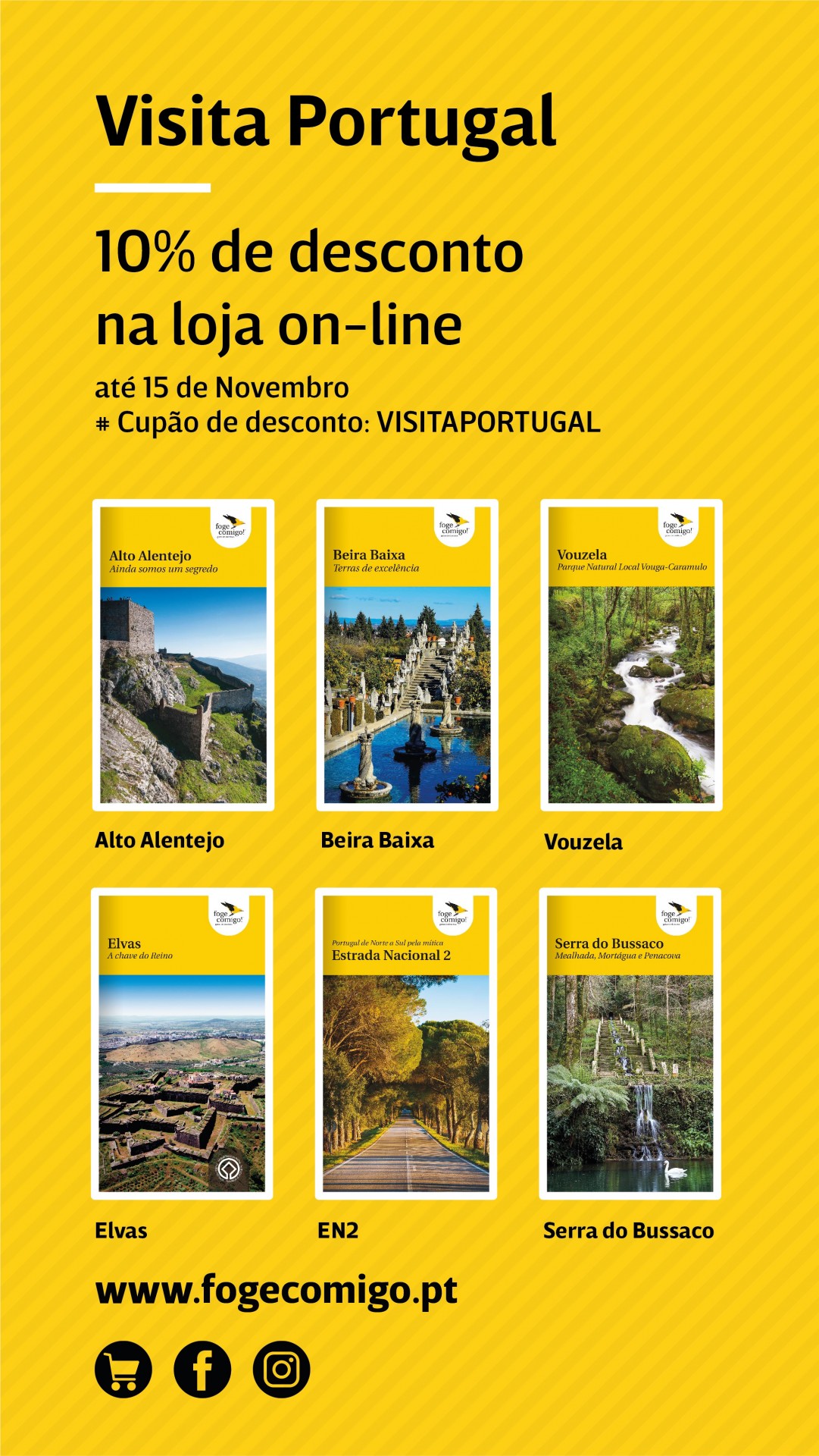 Promoção de livros sobre regiões de Portugal com desconto online