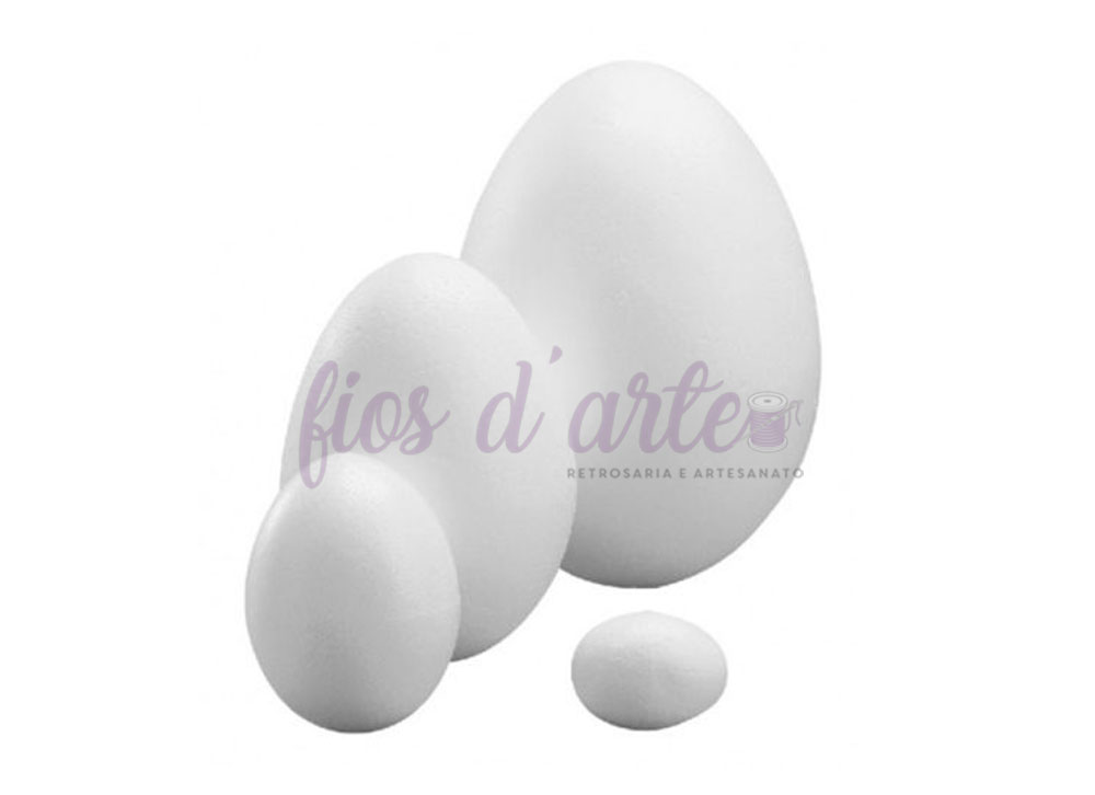 Ovo esferovite (70mm) Formas de ovo em espuma branca de vários tamanhos