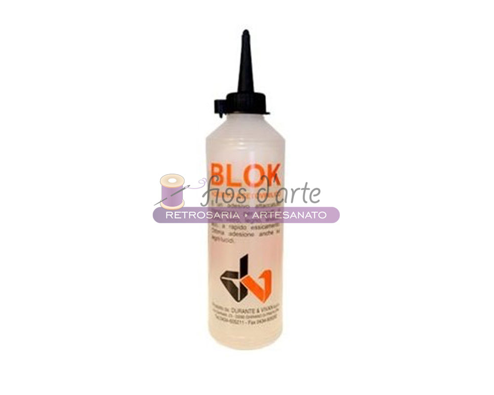 Cola Blok/ Nortic - 200grs (Silicone Líquido) Frasco plástico branco com tampa preta tipo bisnaga com texto BLOK