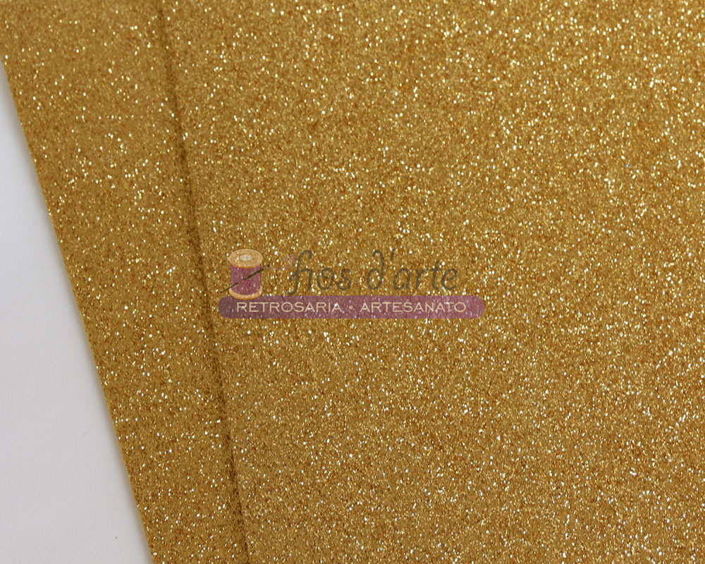 Folha Eva amarela glitter (20x30cms) Folhas de cartolina dourada brilhante com texto de logotipo