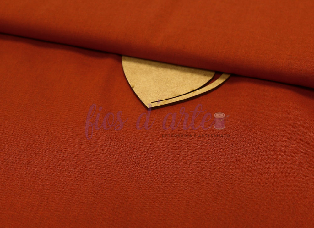 Tecido liso (100% algodão) - tijolo Tecido laranja com protetor de tecido amarelo claro