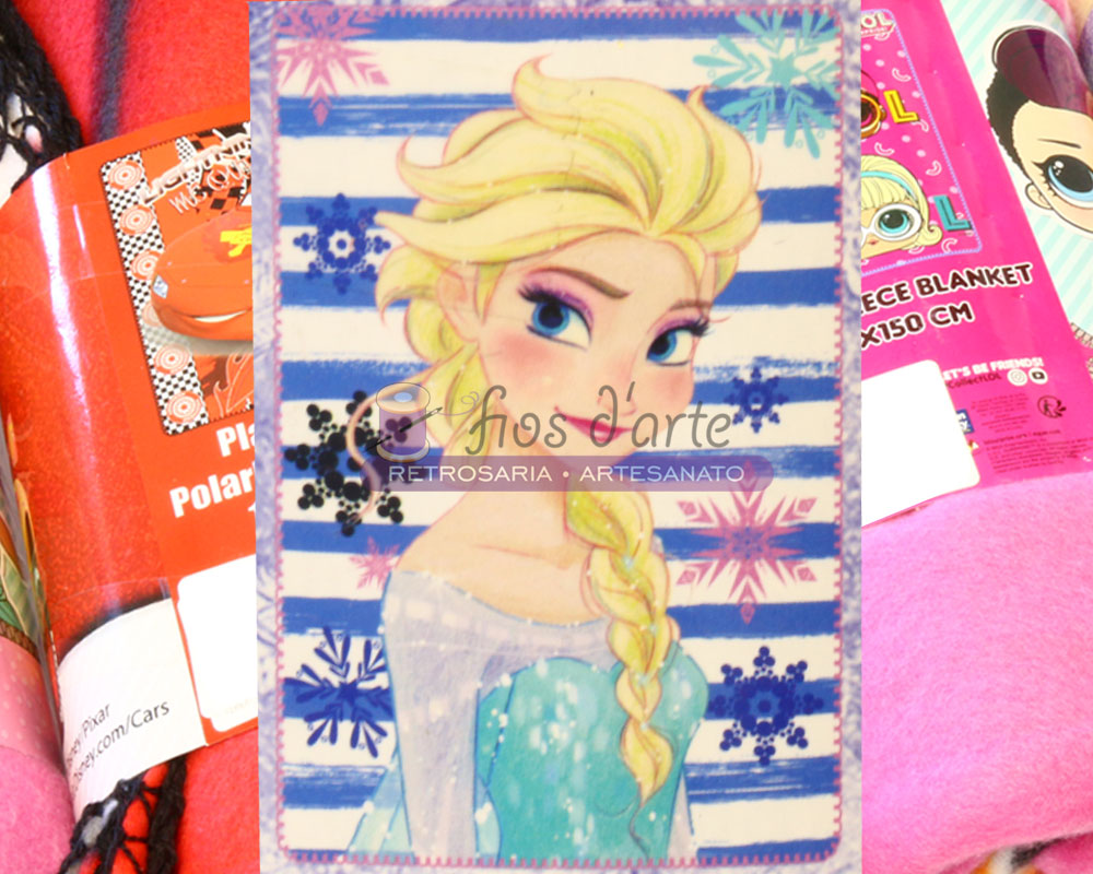 Manta Polar Frozen Elsa (100x150cms) Cobertores para crianças com personagens animados, incluindo Elsa de Frozen e LOL Surprise