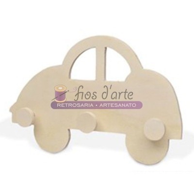Figura decorativa de madeira forma de carro